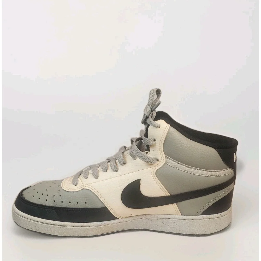 Men's Nike Court Vision Mid NN Lt Smoke Grey/Black-Sail Size‎ 9 Basketball
